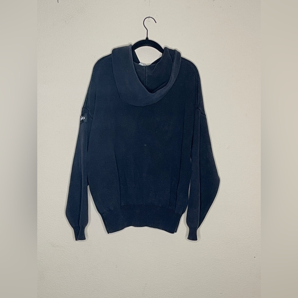 ALO Yoga Scholar Black Hoodie Sweatshirt - Picture 2 of 3